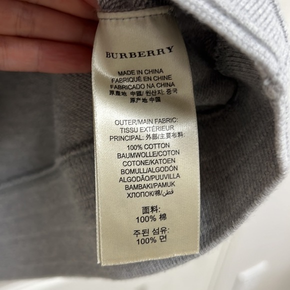 Burberry Brit 3/4  Short Sleeve Crewneck Sweatshirt | Size S Grey - Picture 3 of 9